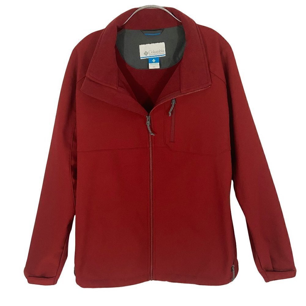 Columbia Omni-Shield Waterproof Winter / Rain Jacket Size XXL Rust Red Full Zip